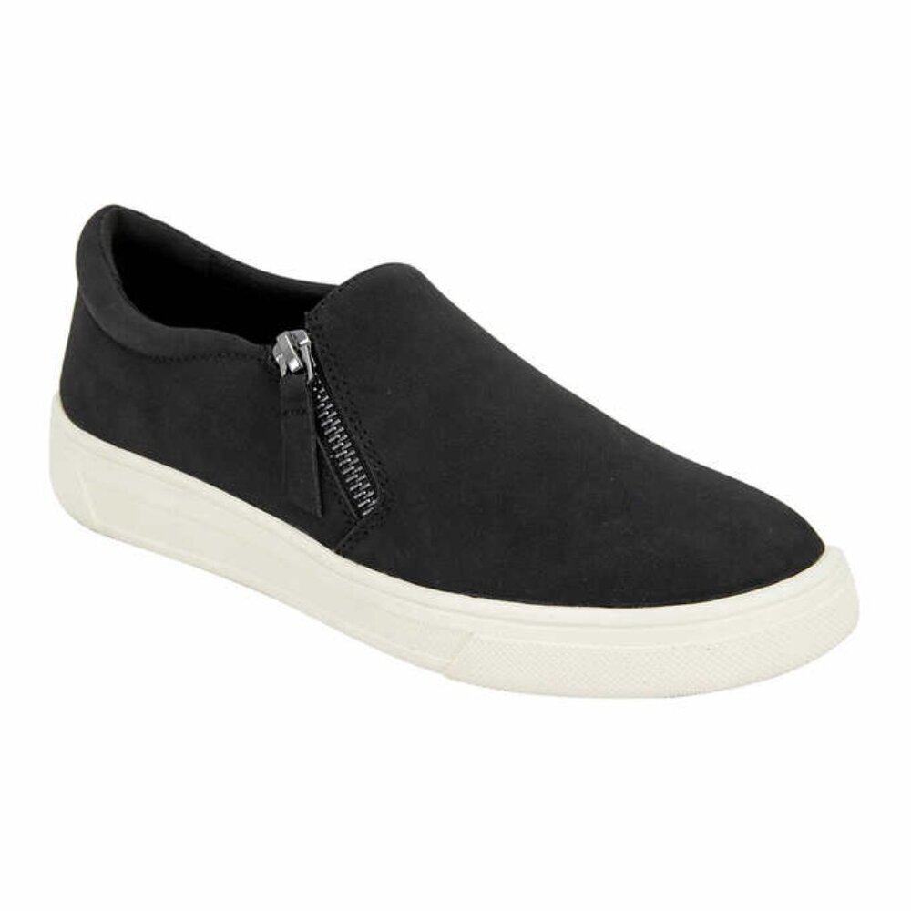 New Kensie Soren Ladies Black Suede Slip On Sneakers Size 6.5